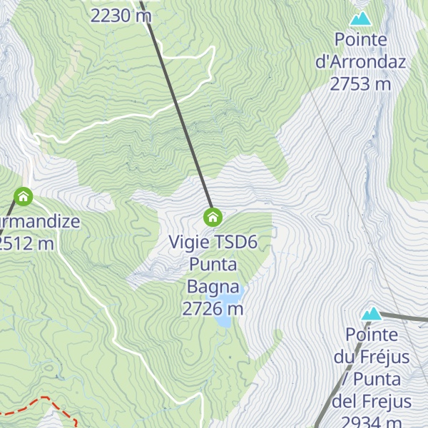 Map of Gare aval TSD6 Punta Bagna