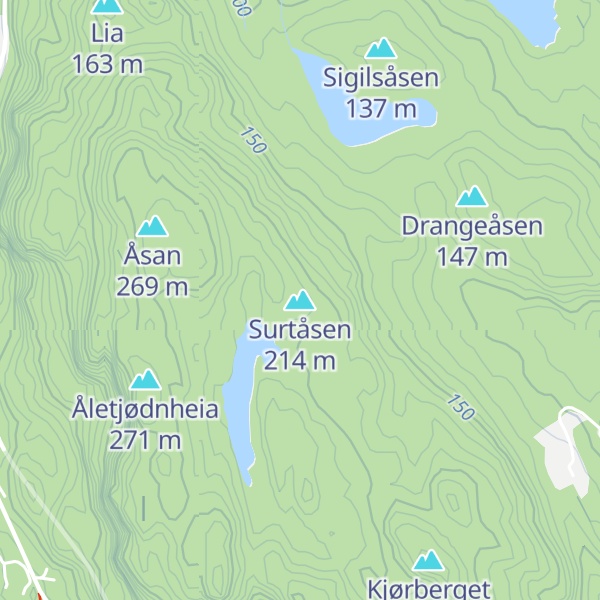 Map of Surtåsen