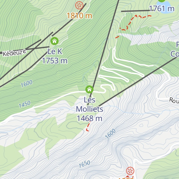 Map of Les Molliets