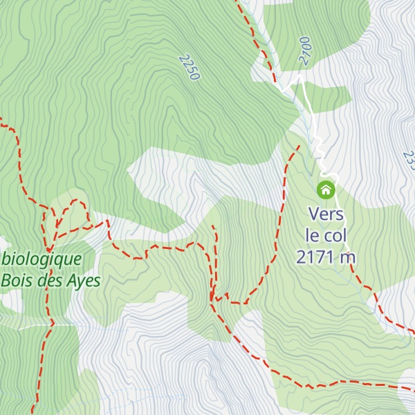 Map of Crête des Brusas