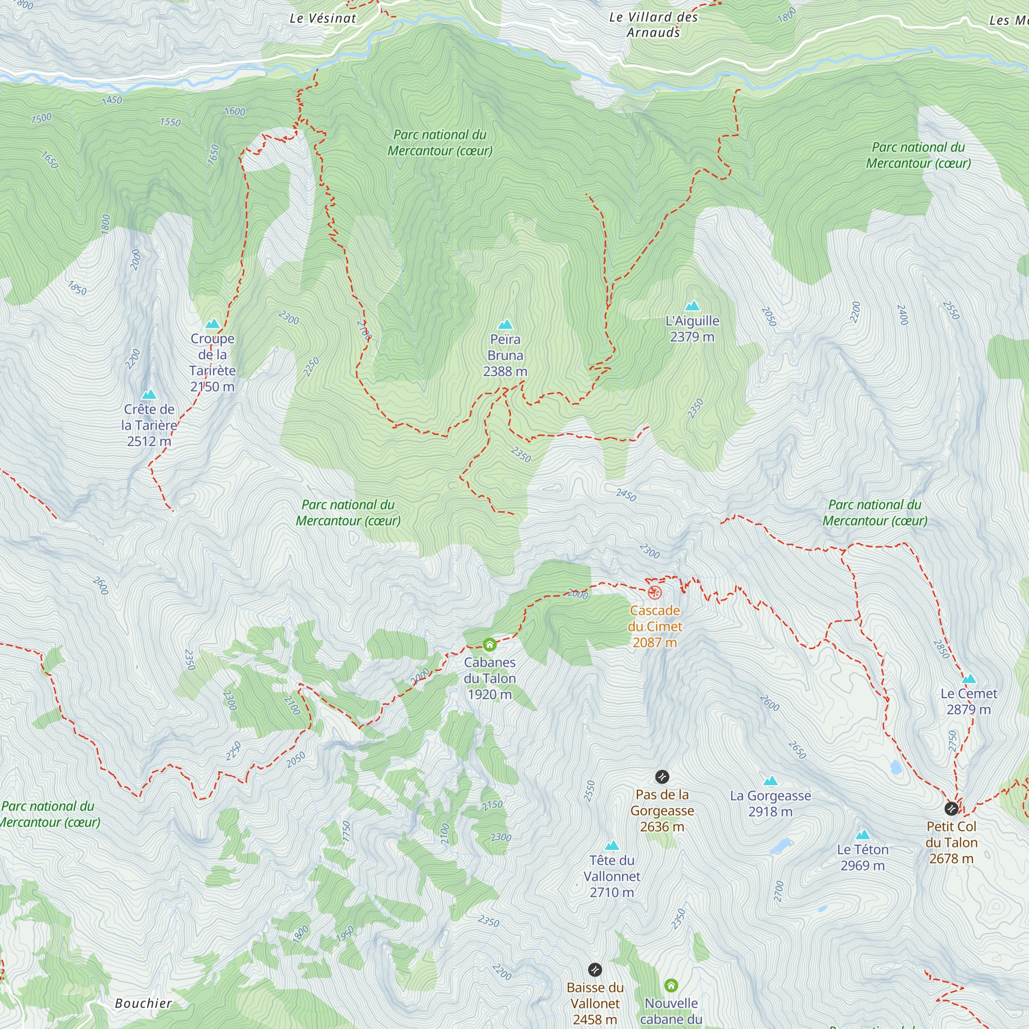 Cabane de Pra Joli map