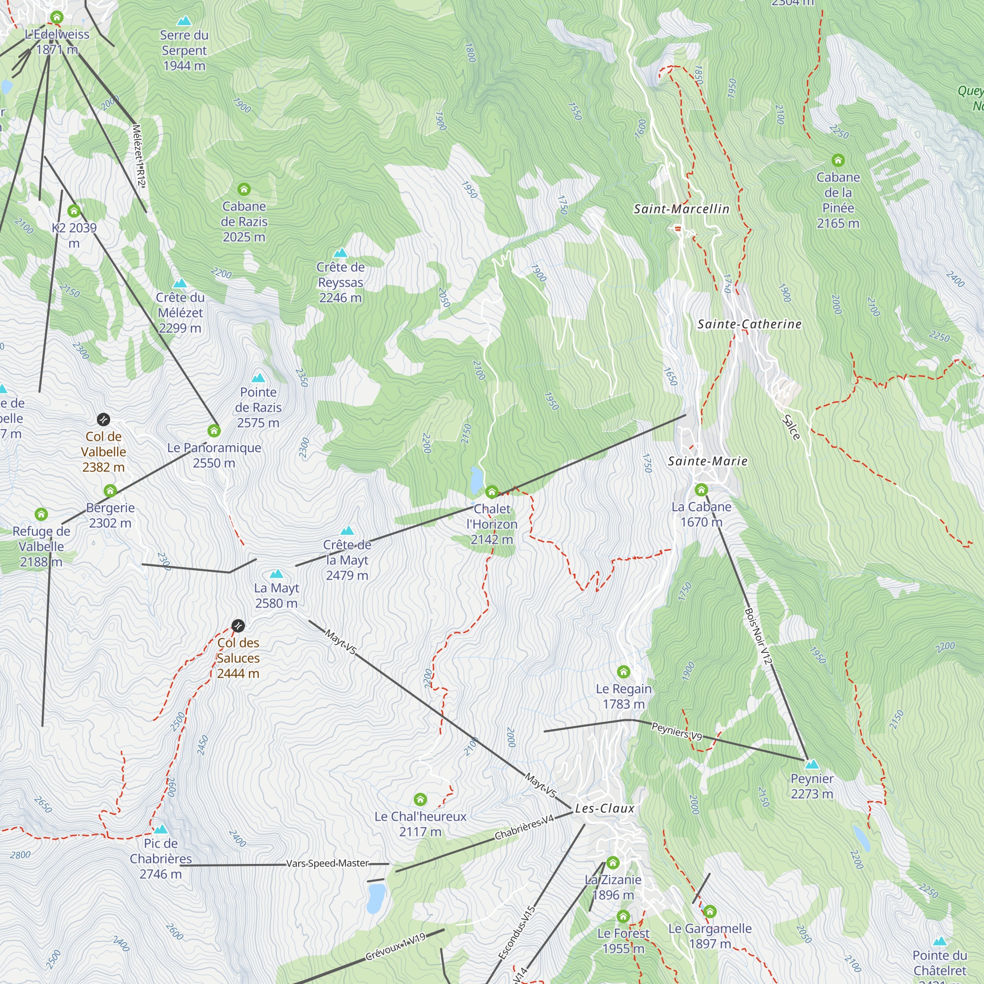 Chalet l'Horizon map