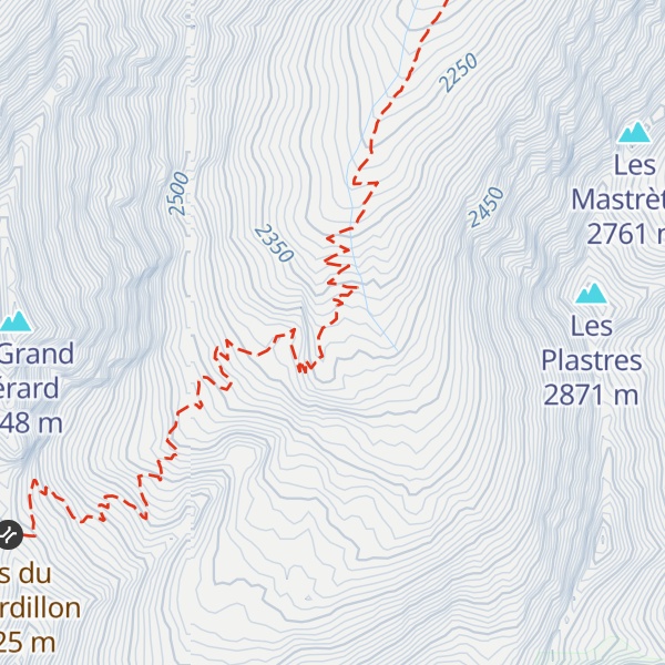 Map of Cabane supérieure du Bérard