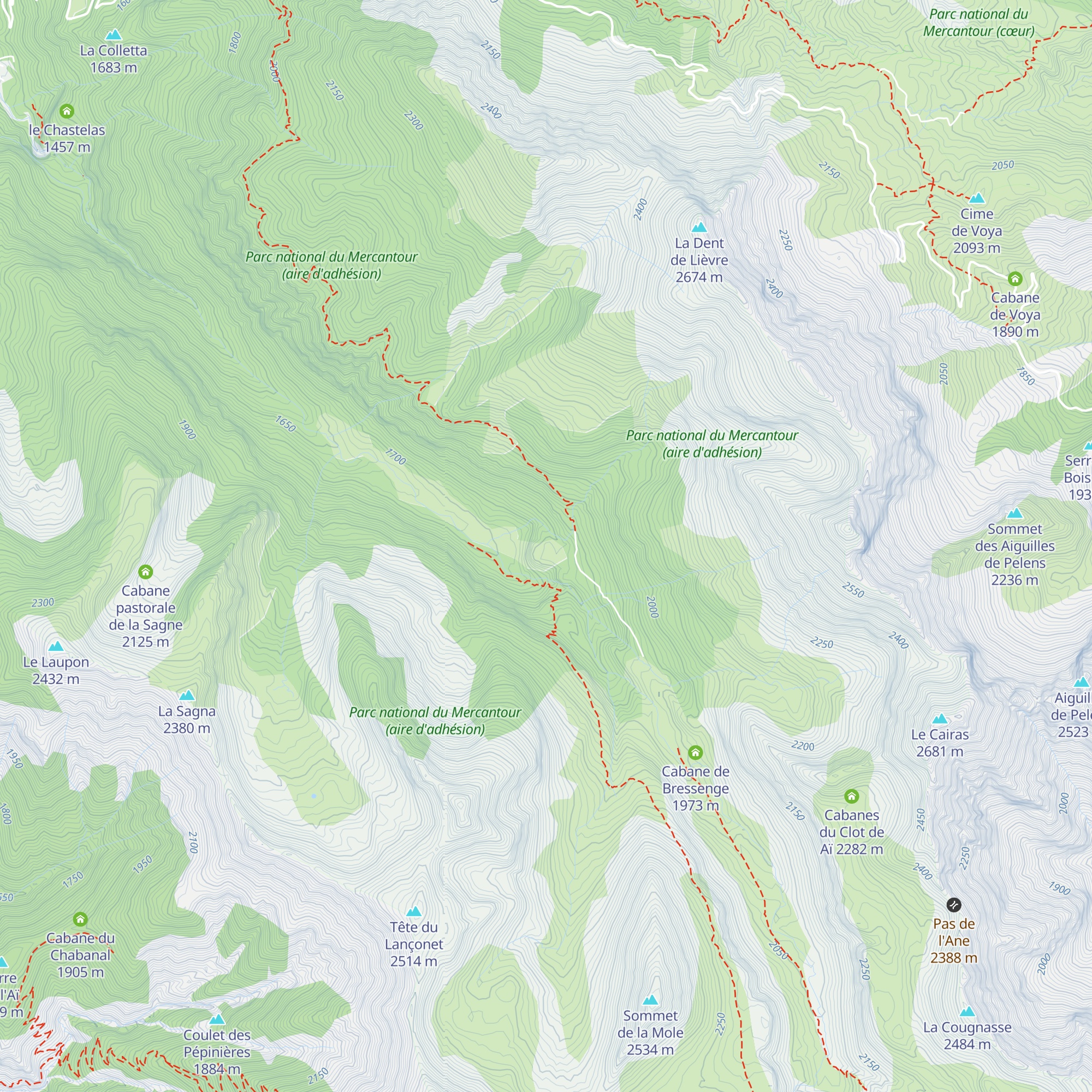 Cabane des Juges map