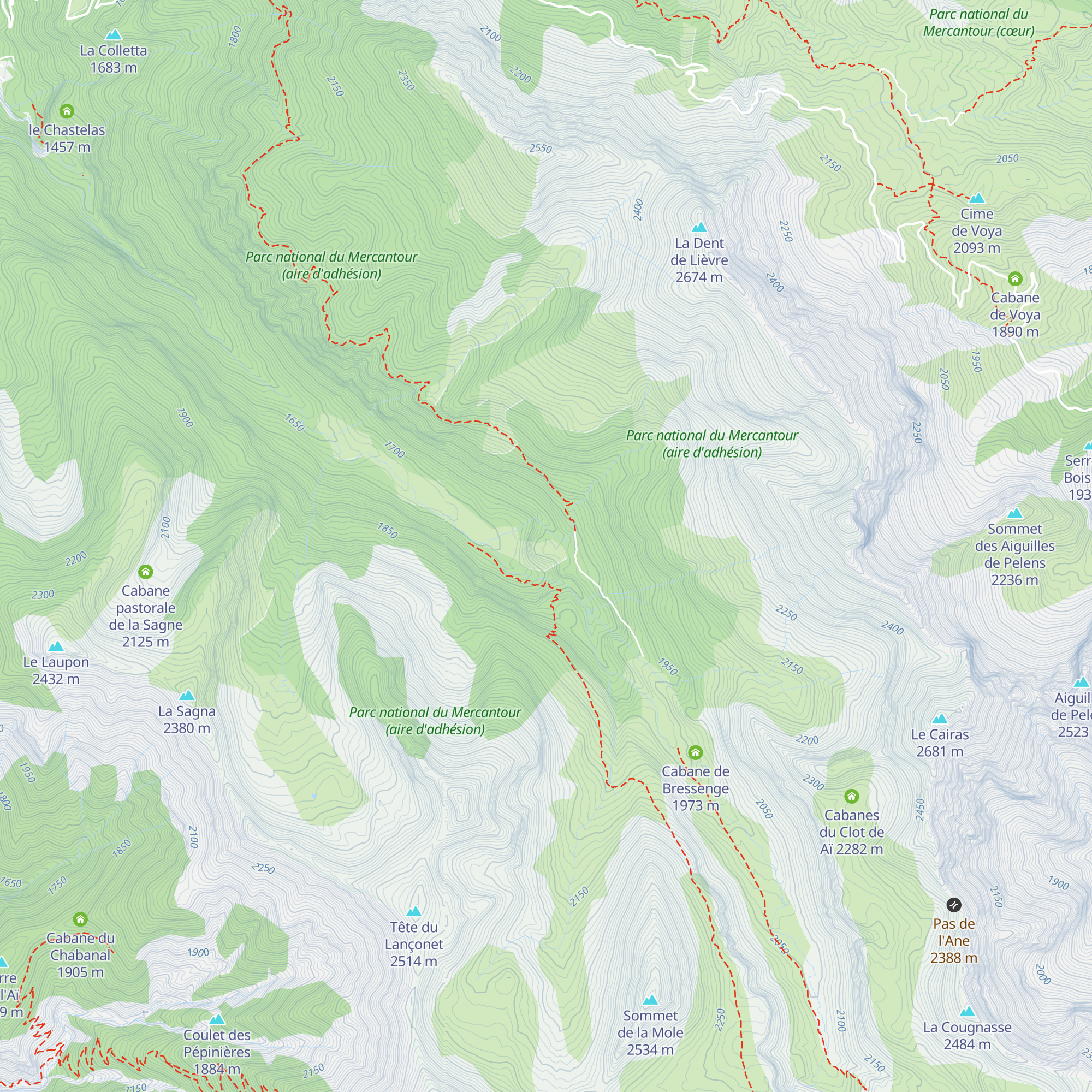 Cabane des Juges map