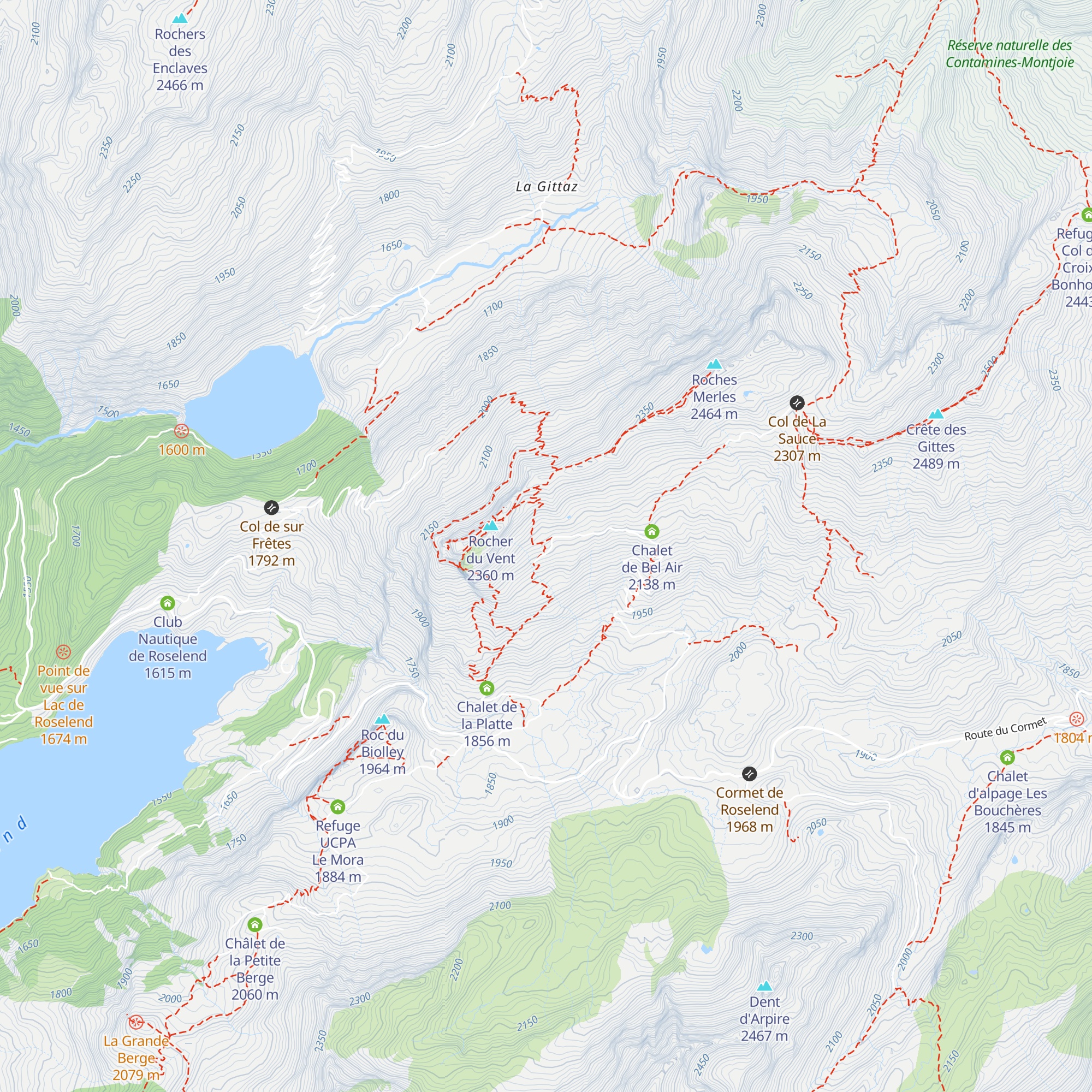 Chalet de la Lauze map