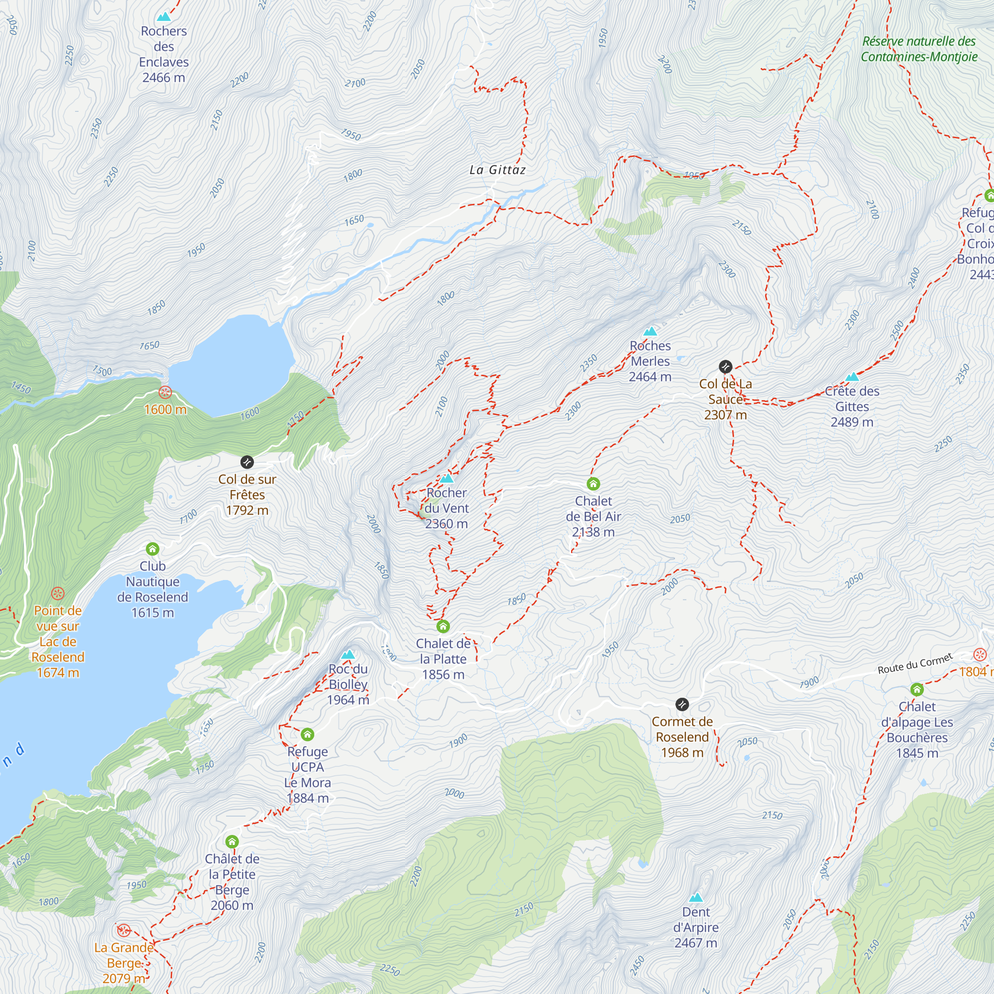Chalet de la Lauze map
