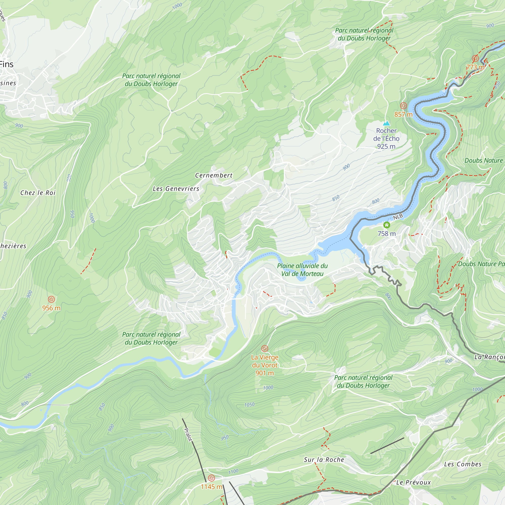 Gîte Sous les Roches map