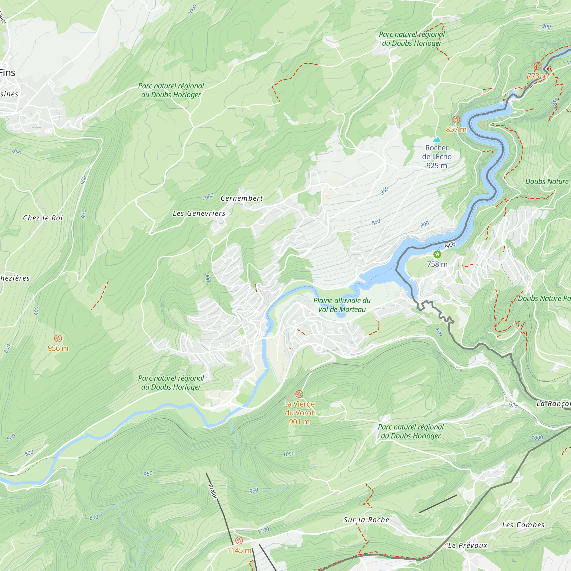 Gîte Sous les Roches map