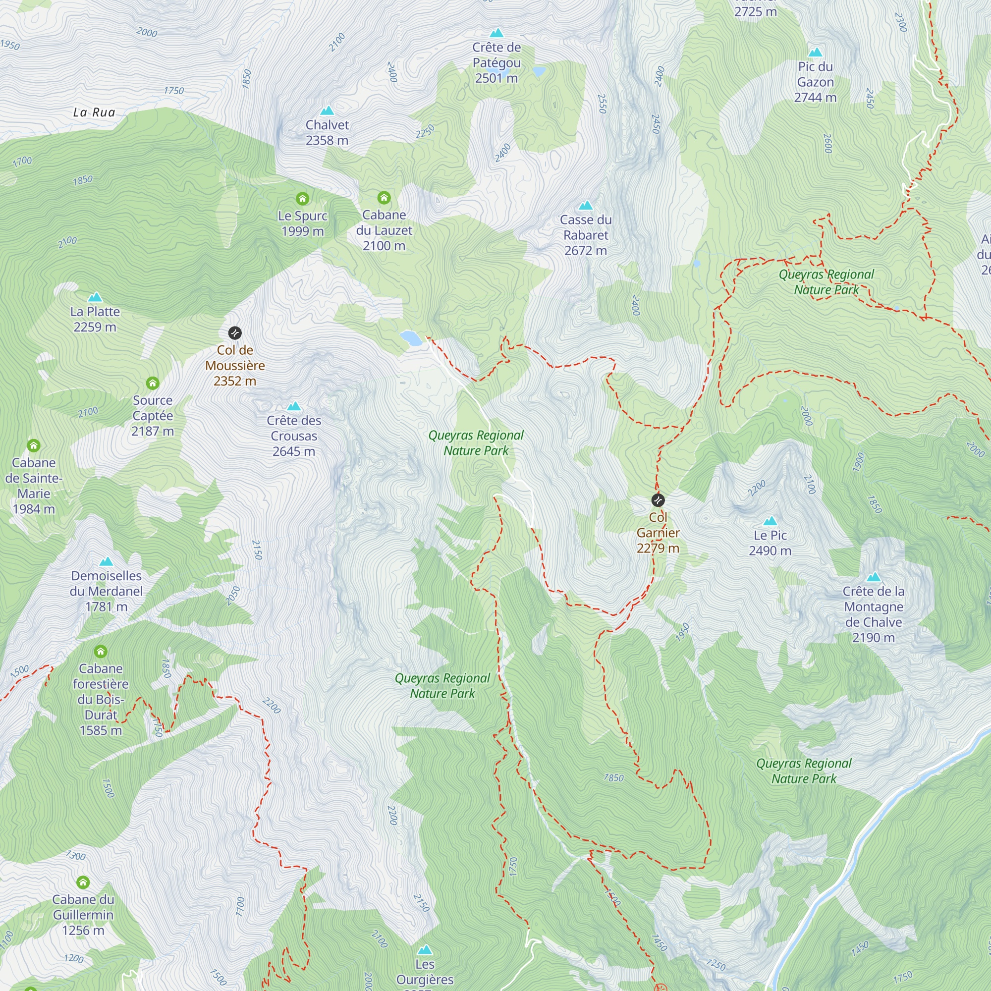 Cabane de la Valette map