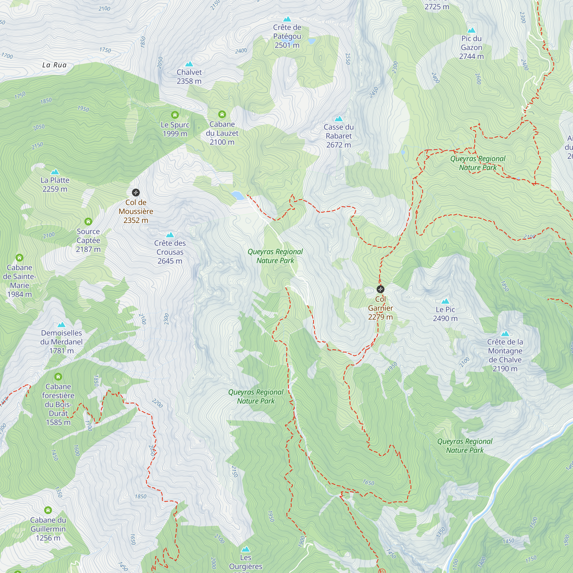 Cabane de la Valette map