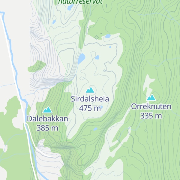 Map of Sirdalsheia
