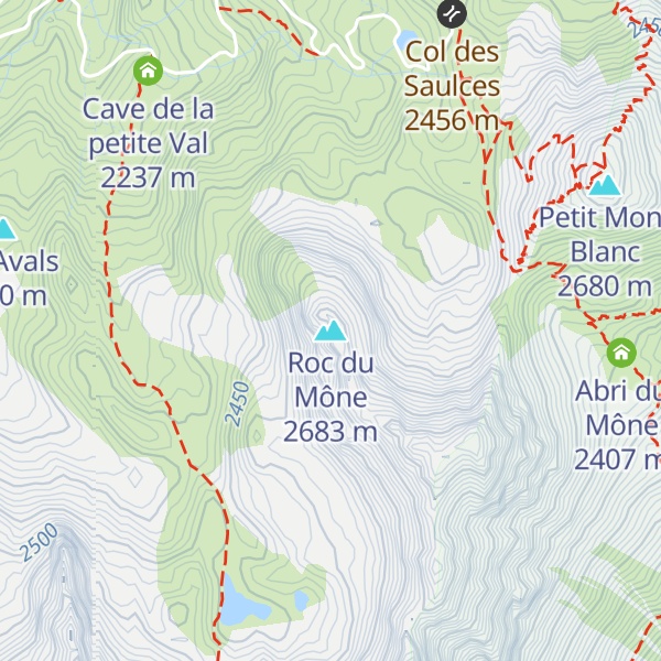 Map of Roc du Mône