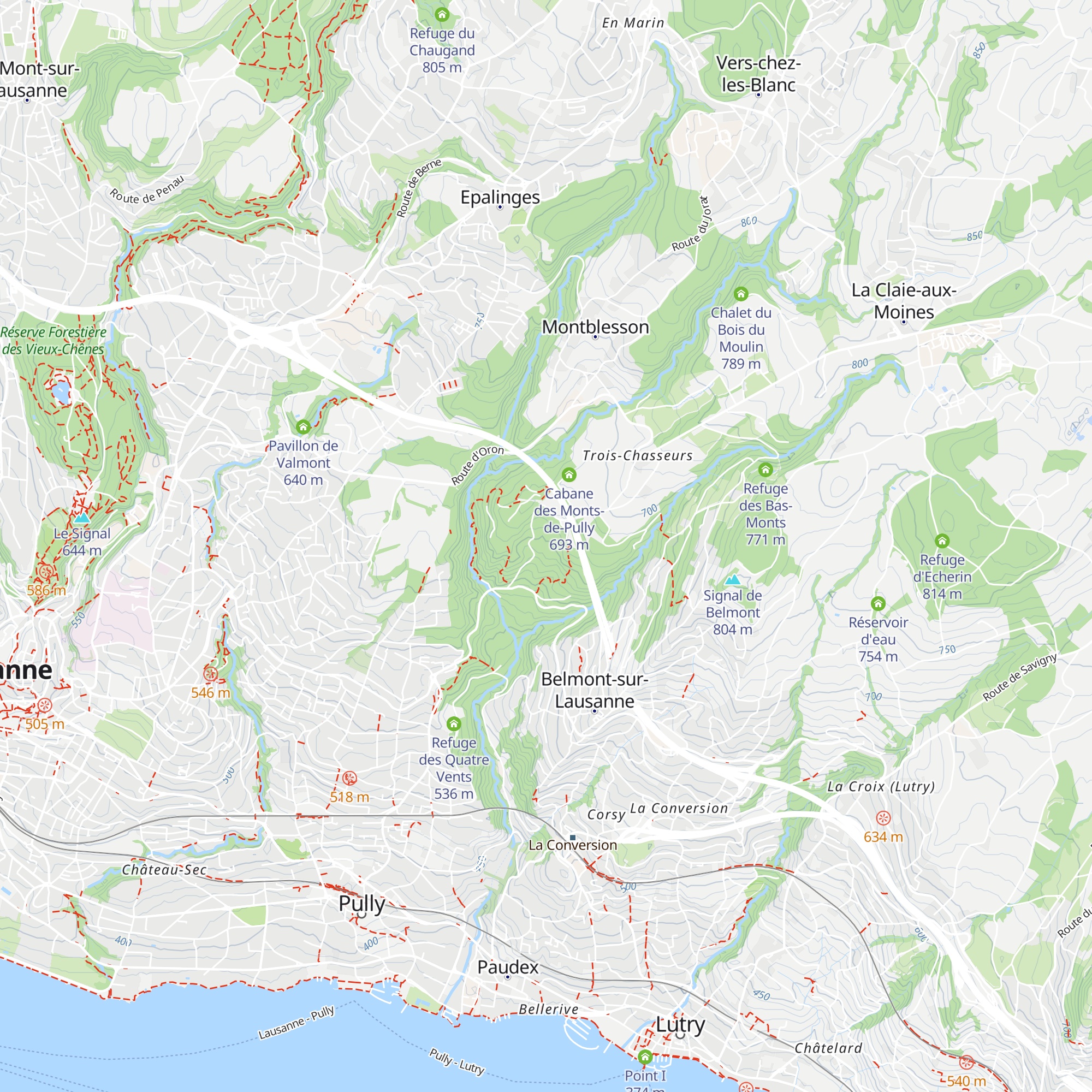 Refuge de Chenaulaz map