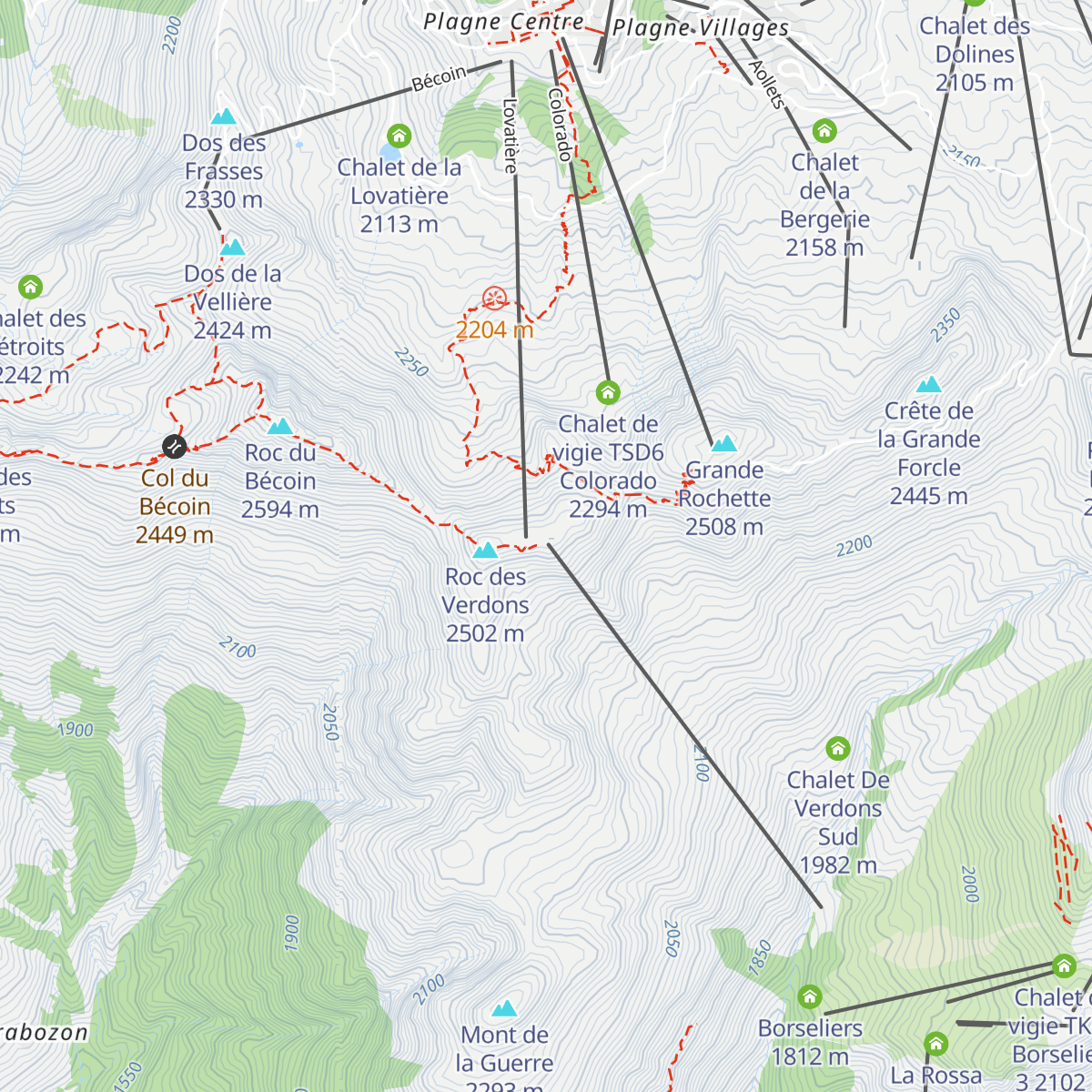 Chalet de vigie TSD6 Verdons Sud map
