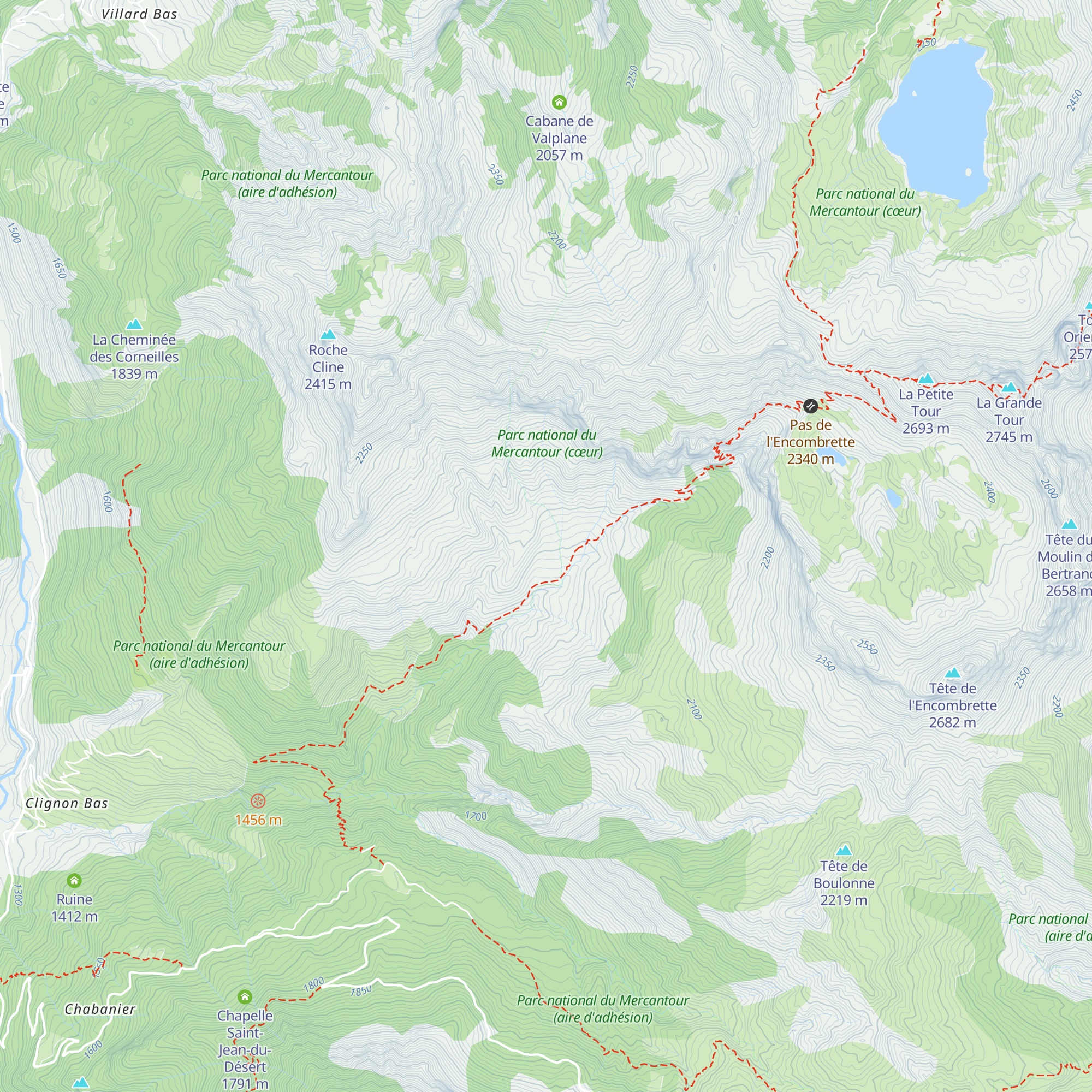 Cabane de Lamberet map
