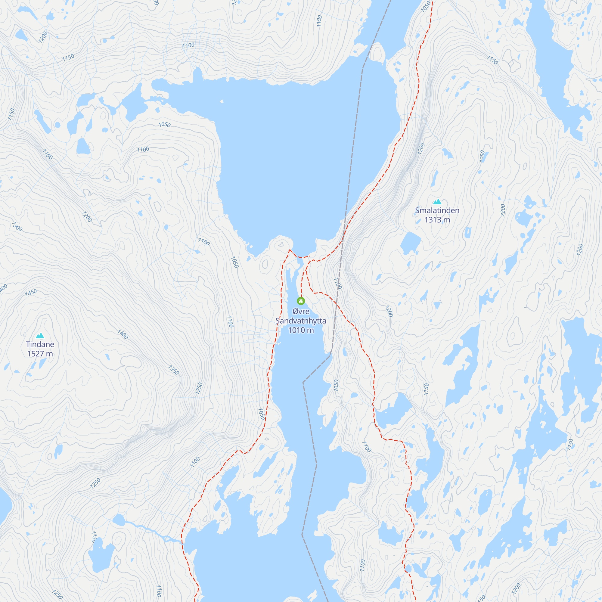 Øvre Sandvatnhytta map