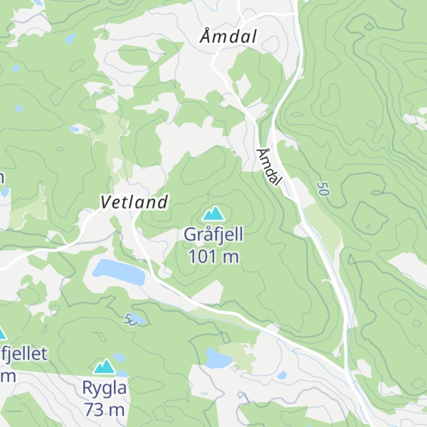 Map of Gråfjell