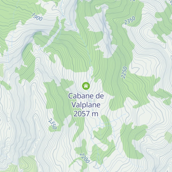 Map of Cabane de Valplane