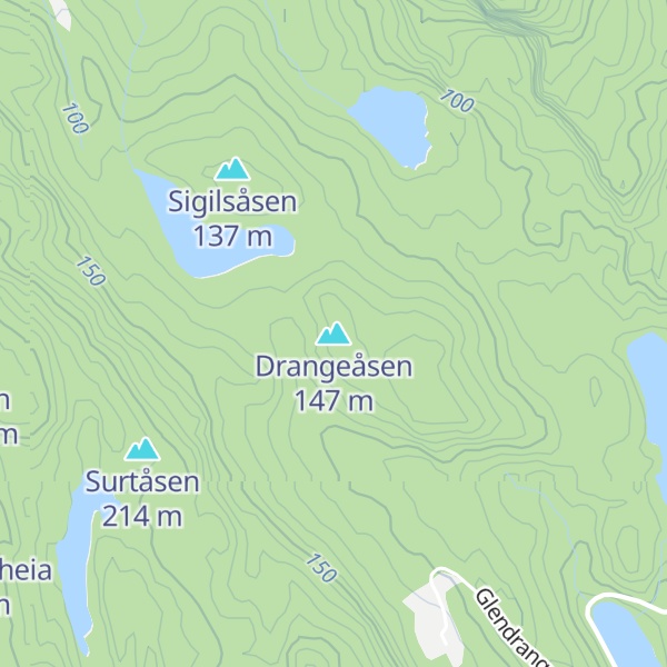 Map of Drangeåsen