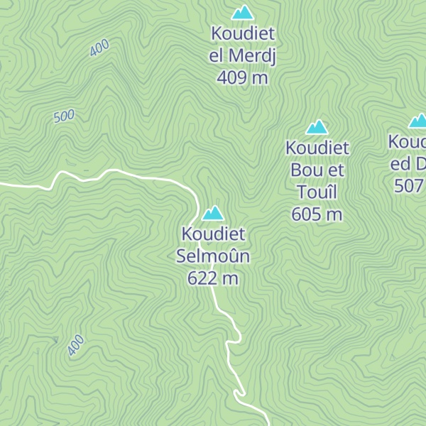 Map of Koudiet Selmoûn