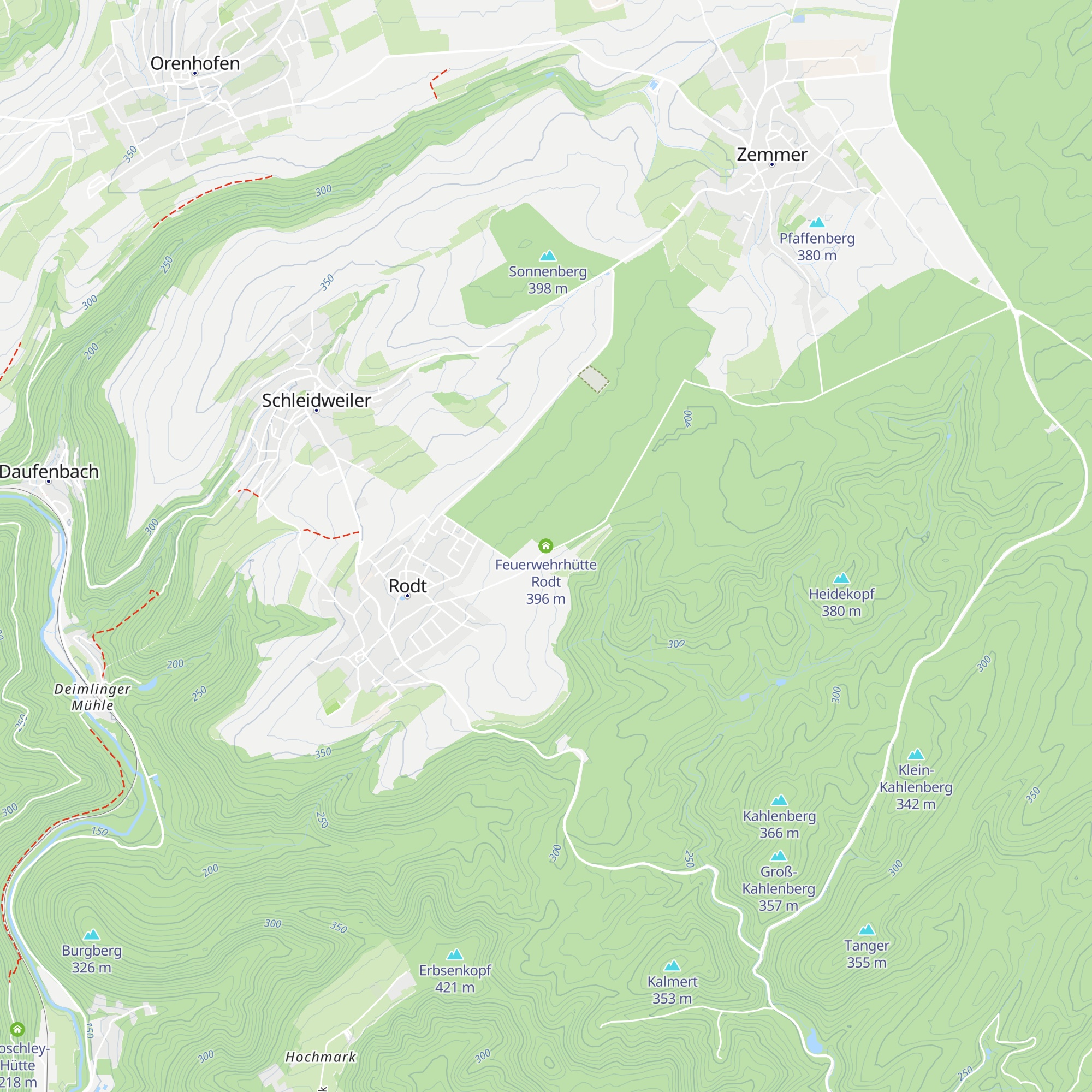 Feuerwehrhütte Rodt map