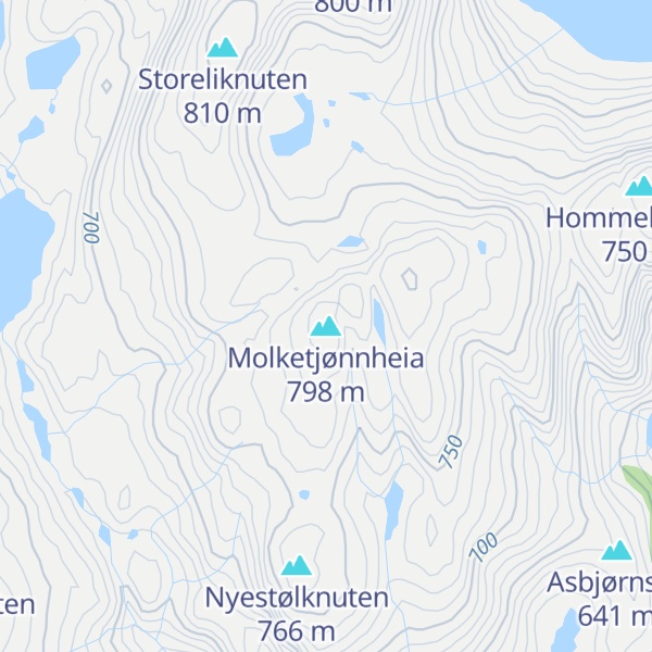 Map of Molketjønnheia