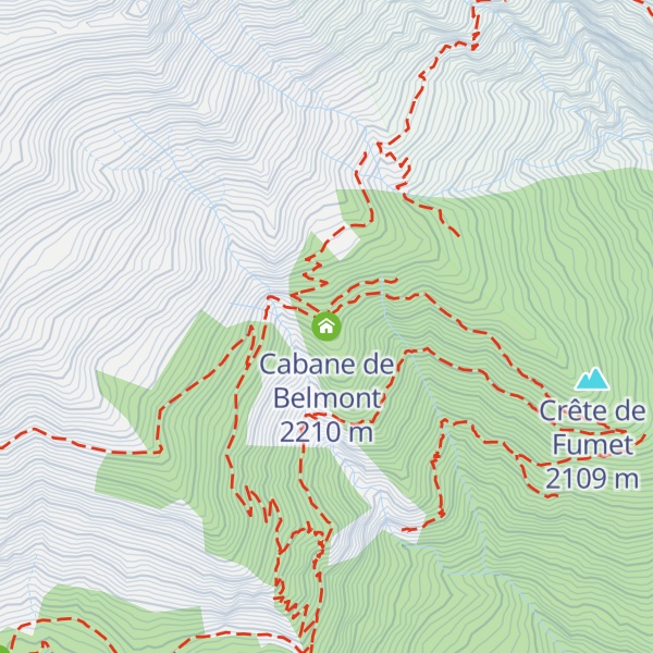 Map of Cabane de Belmont