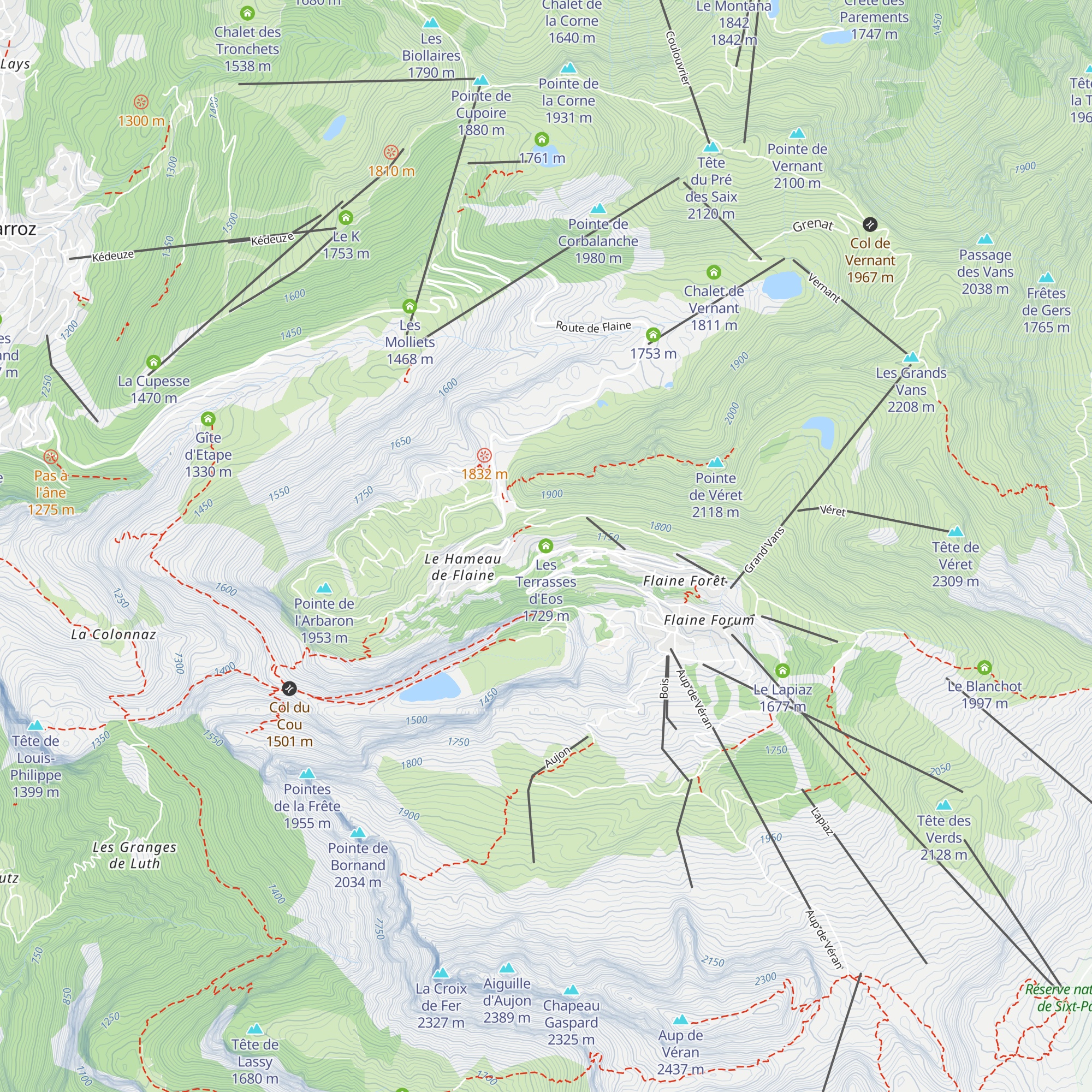 Les Terrasses d'Eos map
