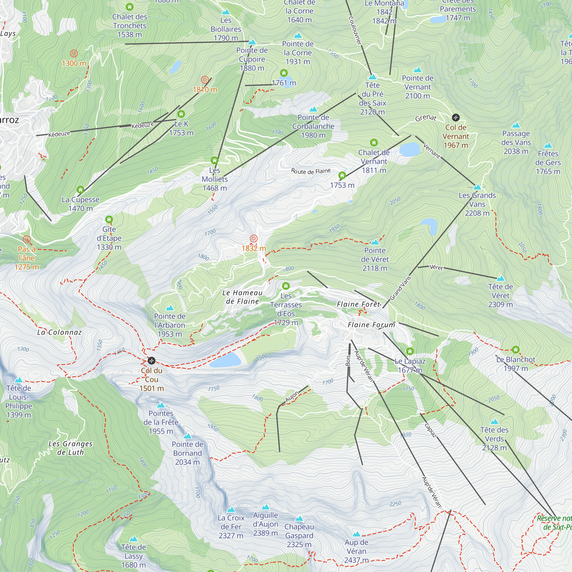 Les Terrasses d'Eos map