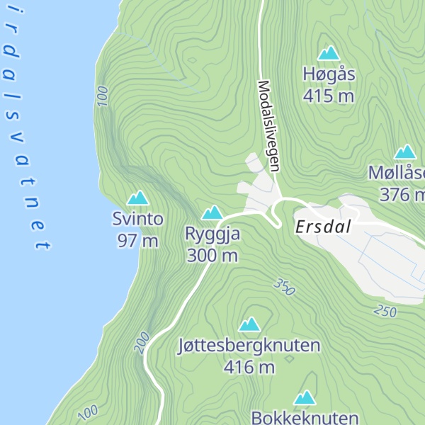 Map of Ryggja