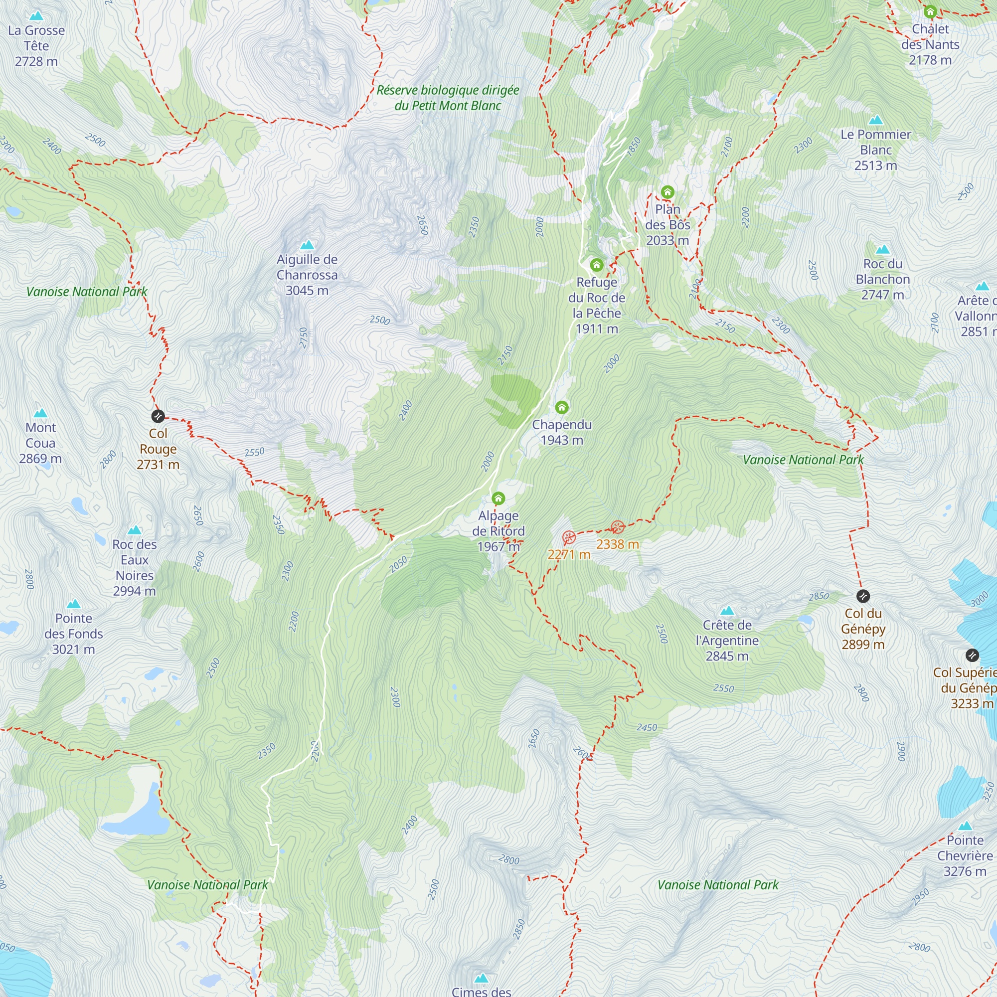 Alpage de Ritord map