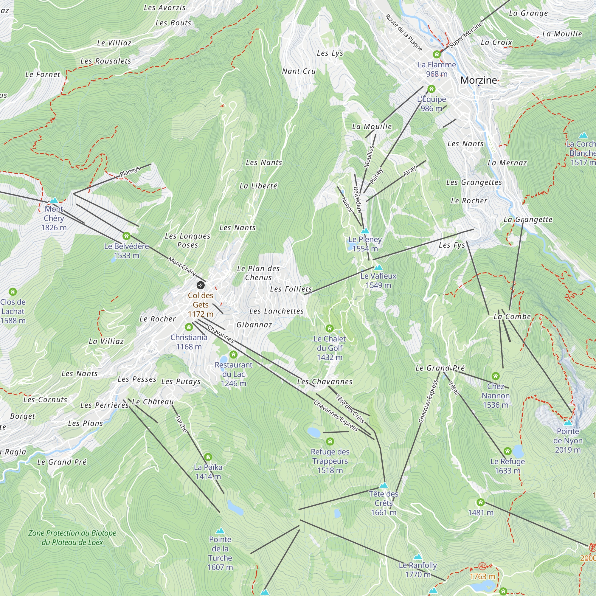 Le Chasse Montagne map