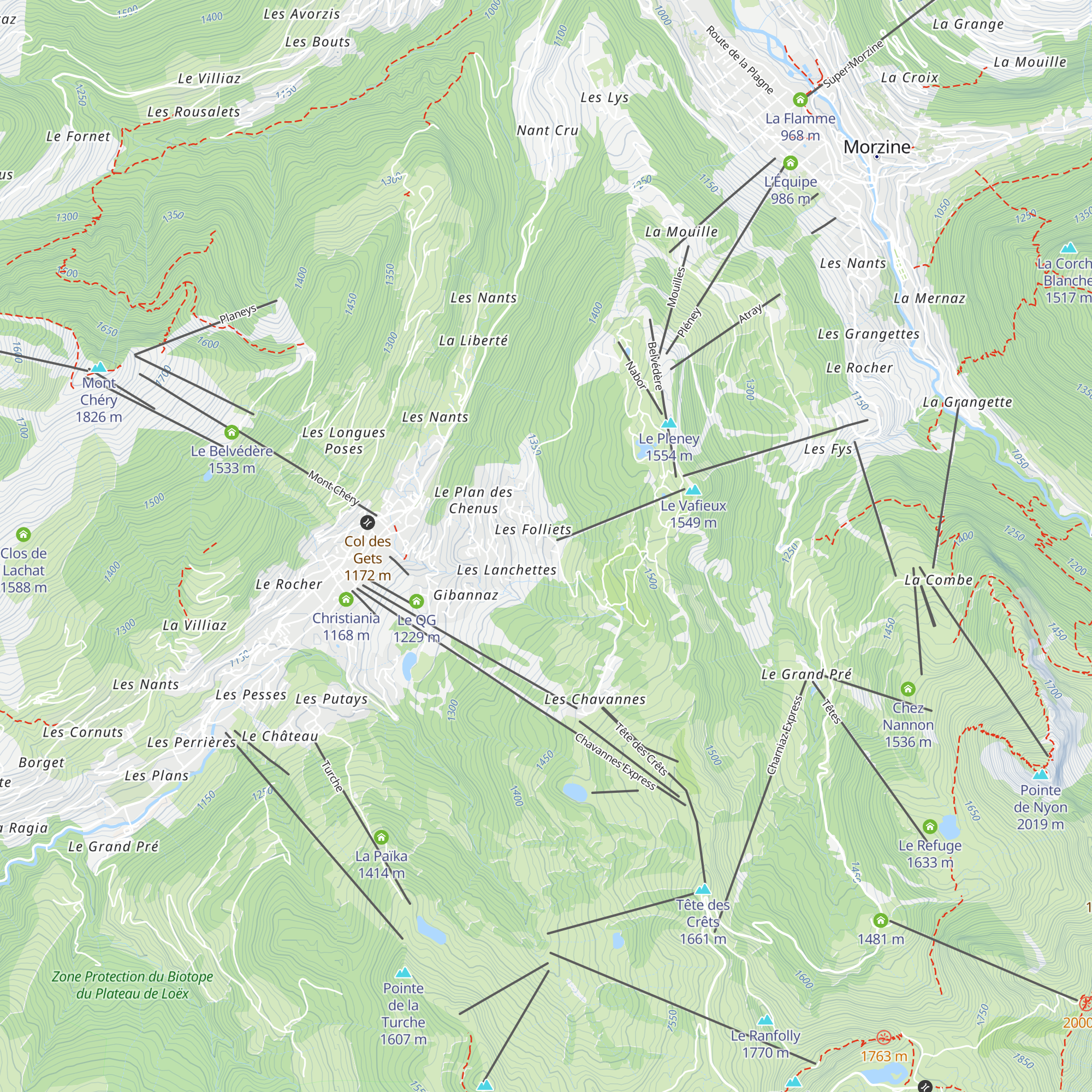 Le Chasse Montagne map