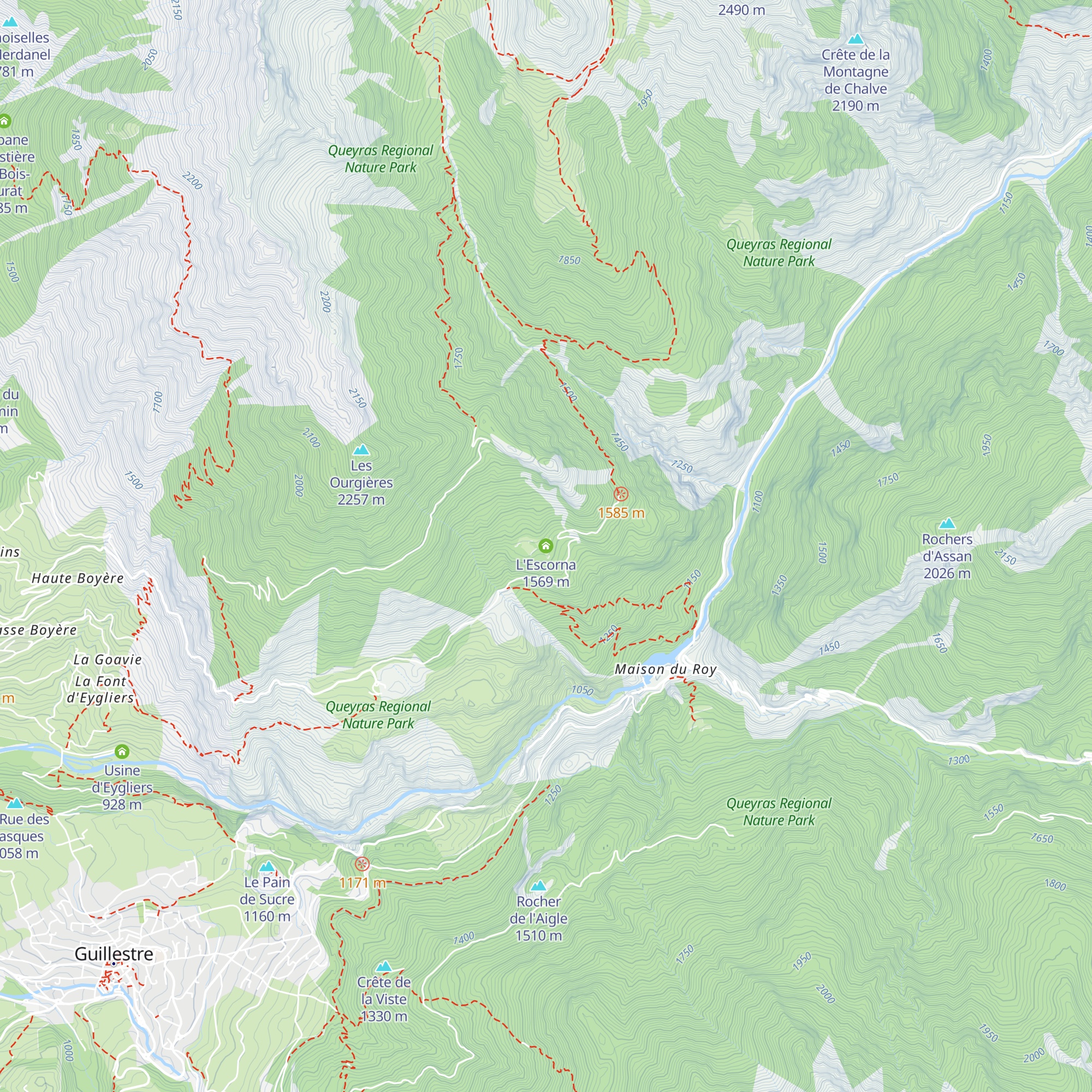 L'Escorna map