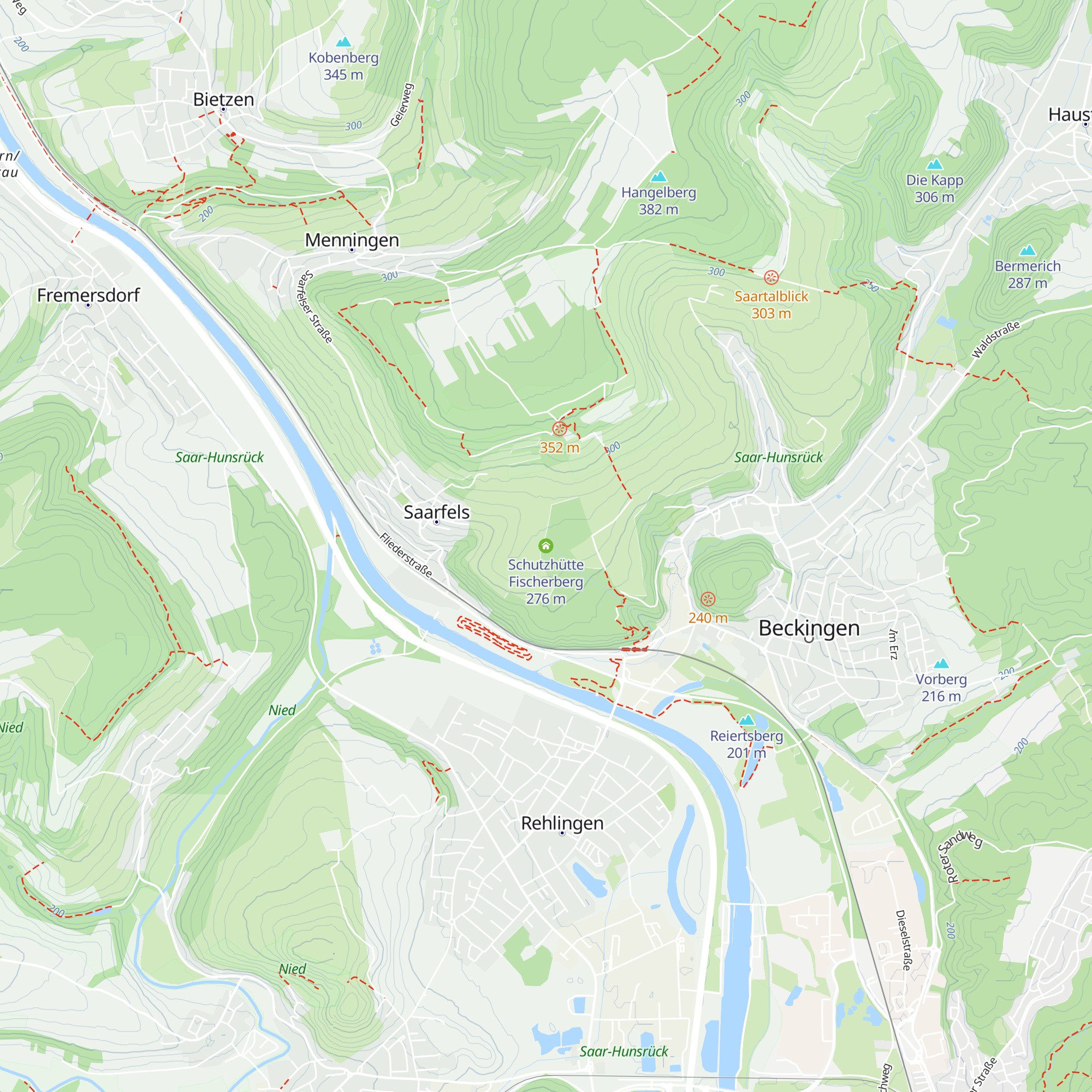 Schutzhütte Fischerberg map