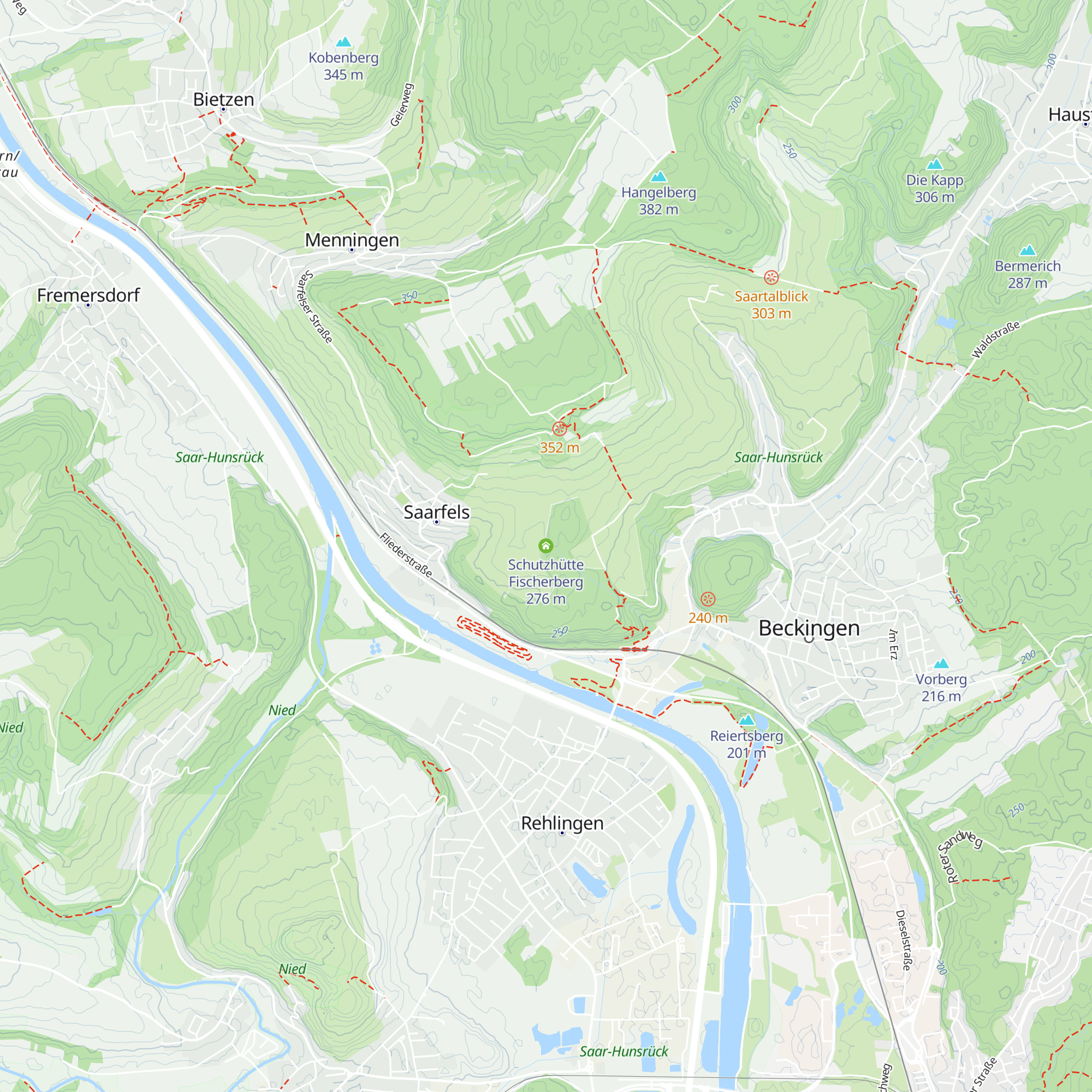 Schutzhütte Fischerberg map