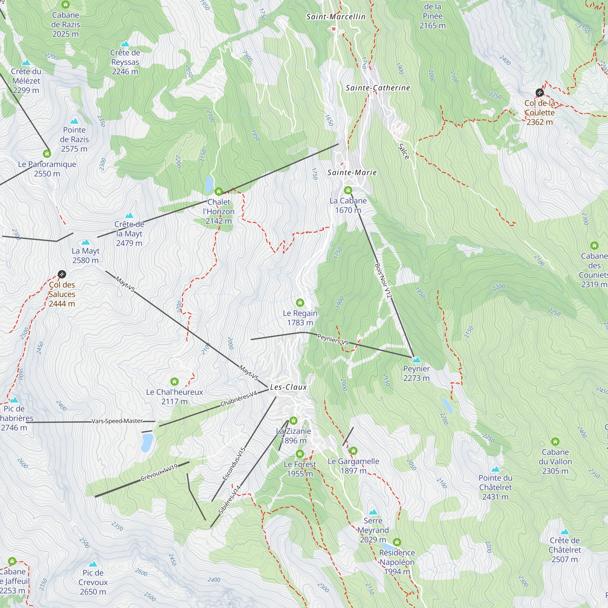 Les Lorès map