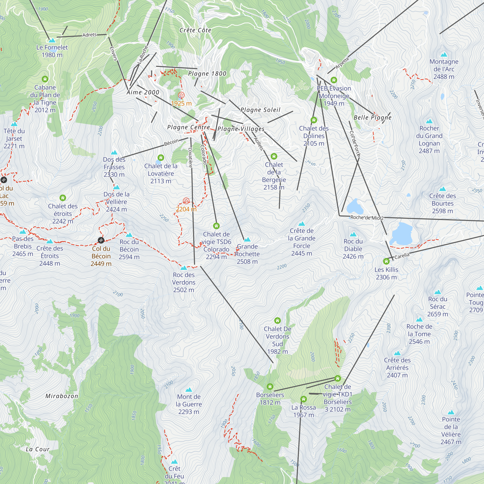 Chalet de la Grande Rochette map