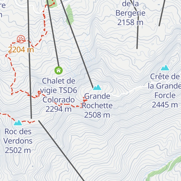 Map of Chalet de la Grande Rochette