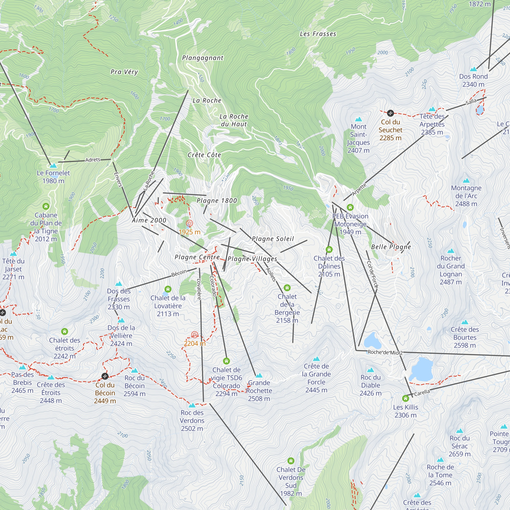Le Grizzli map