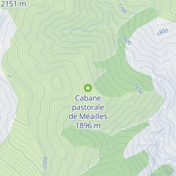Map of Cabane pastorale de Méailles