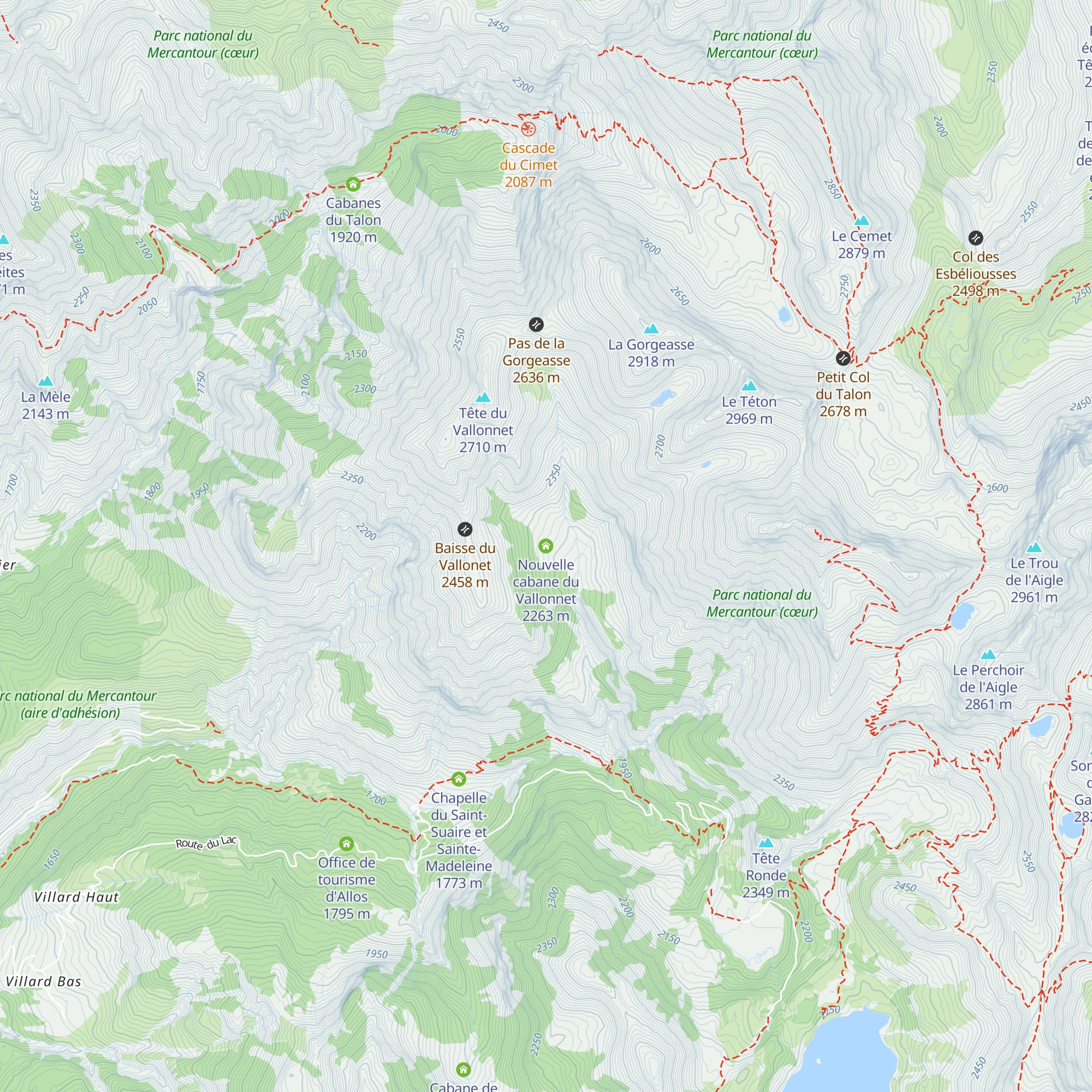 Nouvelle cabane du Vallonnet map