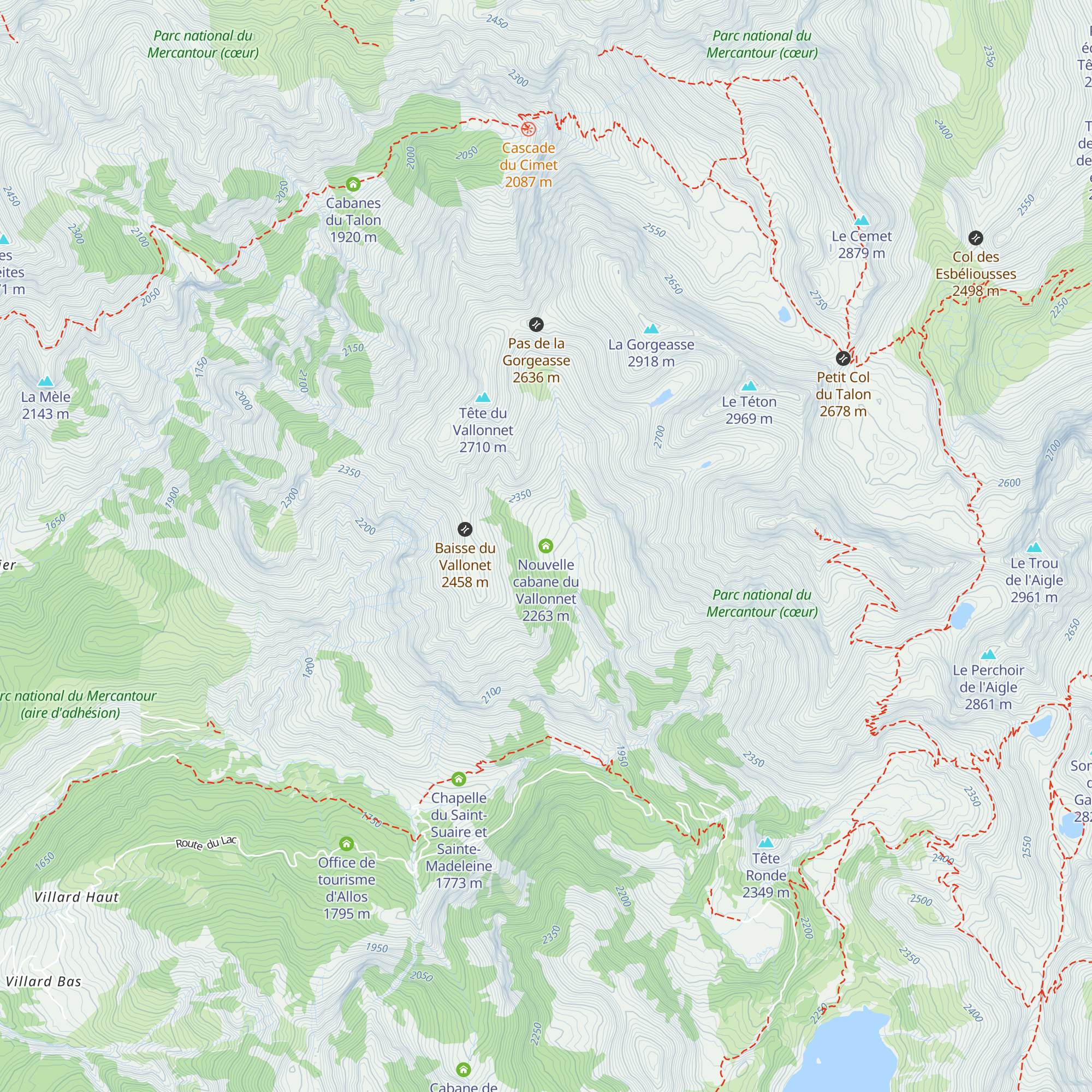 Nouvelle cabane du Vallonnet map