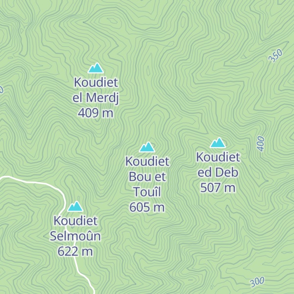 Map of Koudiet Bou et Touîl