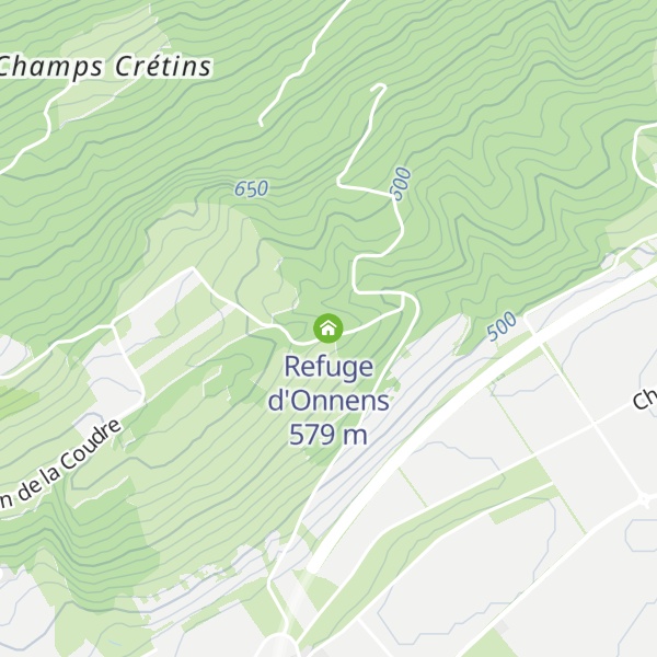 Map of Refuge d'Onnens