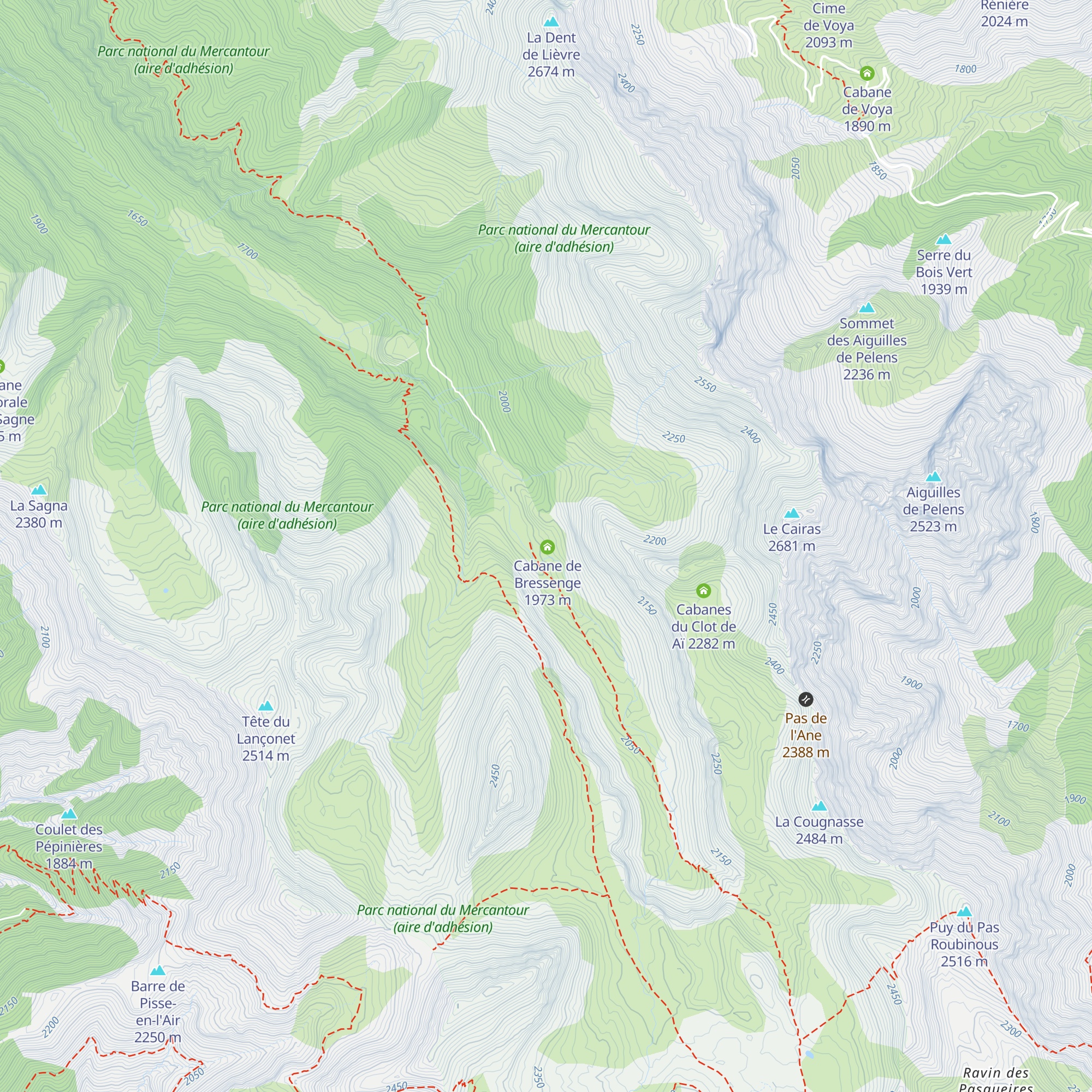 Cabanes de Bressange map