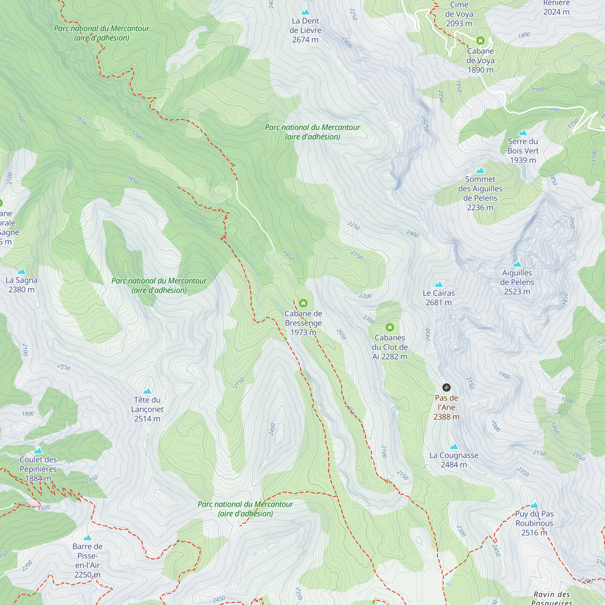 Cabanes de Bressange map