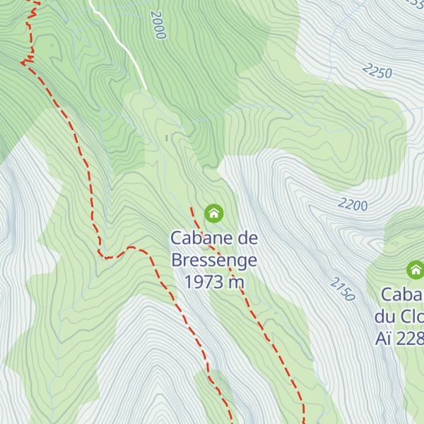 Map of Cabanes de Bressange