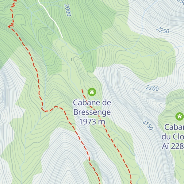 Map of Cabane de Bressenge